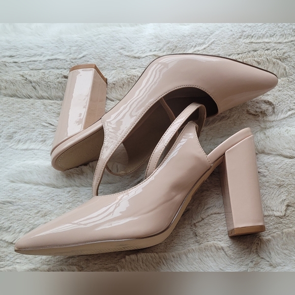 ASOS Truffle Collection pointed block heeled shoes in beige.. WORN ONCE size 8 - Picture 3 of 5